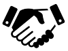 Hands shake small icon